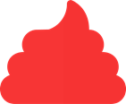 Red Poo Illustration - Bright red poo image